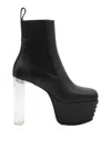 Rick Owens Minimal Grill Beatle 145mm Ankle Boots In Black