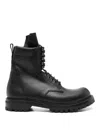 Rick Owens Army Leather Chunky Sole Low Boot In Negro