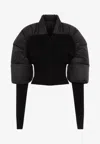 Rick Owens Bouchon Padded-panel Wool Jacket In Black