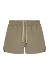 Rick Owens Boxer Drawstring Swim Shorts In Dust