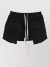 Rick Owens Boxer Style Shorts Short Length Side Slits In Black