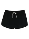 Rick Owens Black Swimwear With Elastic Waistband And Drawstring In Black