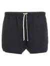 Rick Owens Elastic Waistband Swim Trunks In Black