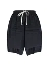 Rick Owens Hollywood Boxers In Washed Silk Charmeuse In Black