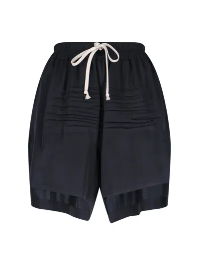 Rick Owens 'boxer' Track Shorts In Black