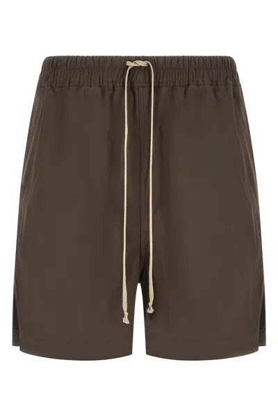 Rick Owens Boxer Style Bermuda Shorts Side Pockets In Multi