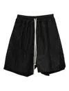 Rick Owens Boxers Drawstring Split Shorts In Black