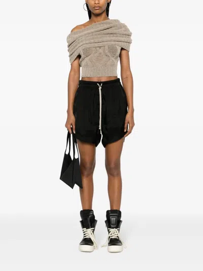 Rick Owens Boxers Drop-crotch Shots In Black