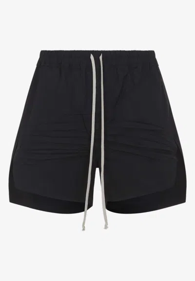 Rick Owens Boxers Elastic-waist Shorts In Black