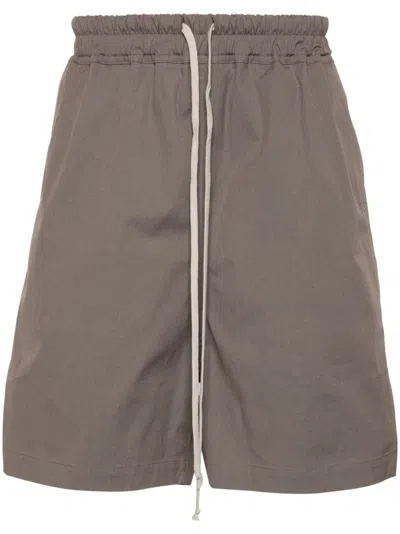 Rick Owens Boxers Poplin Shorts In Dust