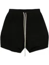 Rick Owens Elastic Waistband Swim Trunks In Black
