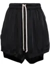 Rick Owens Drawstring Straight-hem Shorts In Black