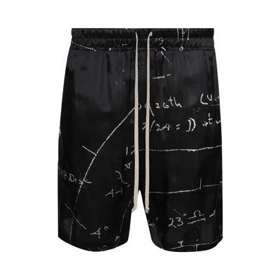 Pre-owned Rick Owens Boxers Shorts 'black/milk/black Plaid' | Men's Size 48