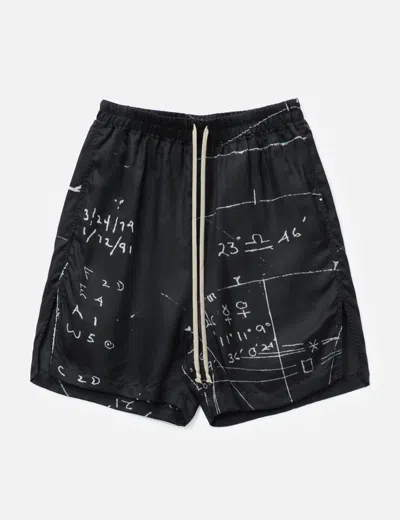 Rick Owens Boxers With Printed Astro In Black