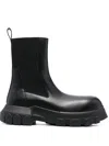 Rick Owens Beatle Bozo Tractor Leather Boots In Black