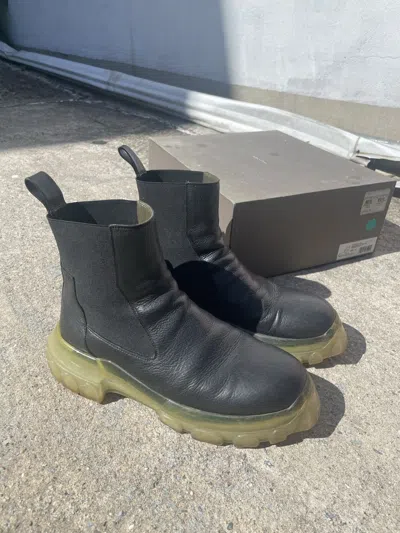 Pre-owned Rick Owens Bozo Tractor Boot In Black