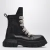 Rick Owens Black Temple Jumbolace Army Bozo Tractor Boots In Multi