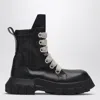 Rick Owens Black Temple Jumbolace Army Bozo Tractor Boots In Black