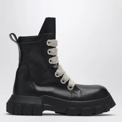 RICK OWENS BOZO TRACTOR BOOTS BLACK