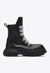 Rick Owens Black Temple Jumbolace Army Bozo Tractor Boots In Black