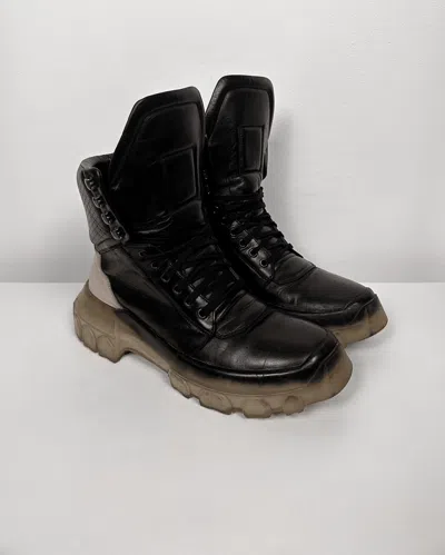 Pre-owned Rick Owens Bozo Tractor Dunk Boots In Multi