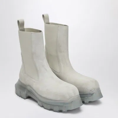 Rick Owens Bozo Tractor White Boot In 410 Dinge/clear