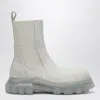Rick Owens Bozo Tractor Ankle Boots In White