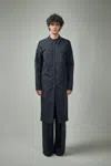 Rick Owens Leather Coat In Black