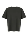 Rick Owens Brad Green Crewneck T-shirt With Rear Stitching In Cotton Man In Green