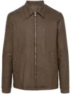 Rick Owens Porterville Leather Jacket In Brown