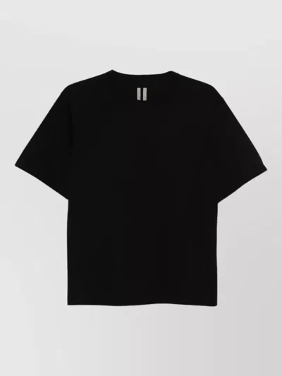 Rick Owens Brad Jersey T Shirt Short Sleeves Crew Neck In Black