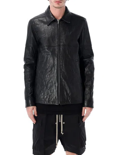 Rick Owens Brad Leather Jacket In Black