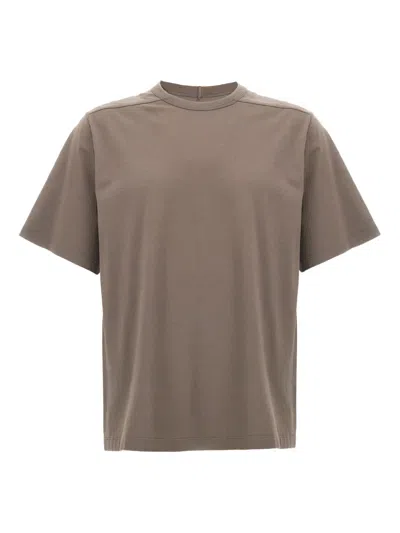 Rick Owens Short Sleeve Crethestanesedew Neck T-shirt Size S In Brown