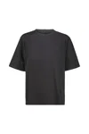 Rick Owens Womens Black Brad Centre-seam Cotton-jersey T-shirt In Black