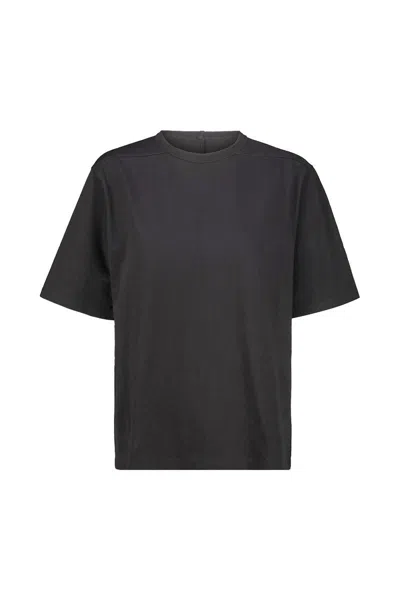 Rick Owens Womens Black Brad Centre-seam Cotton-jersey T-shirt