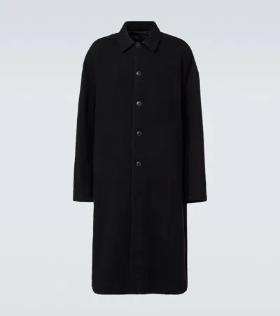 Rick Owens Brad Virgin Wool Coat In Black