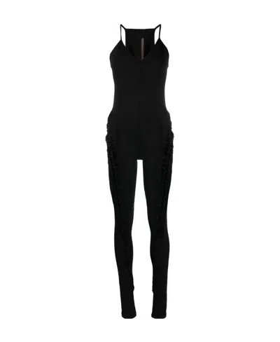 Rick Owens Braided Zephyr Jumpsuit In Black