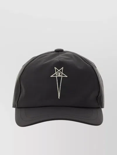 Rick Owens Brimmed Hat With Curved Brim In Black