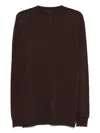 Rick Owens Round-neck Wool Sweater In Burgundy