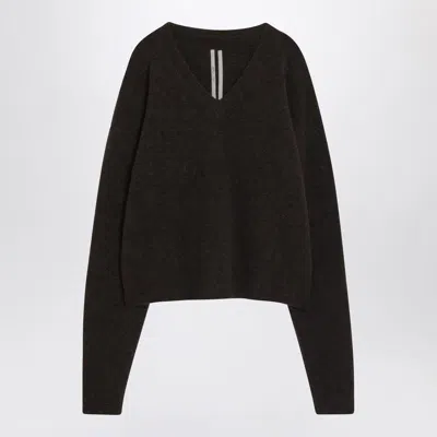 RICK OWENS RICK OWENS  BROWN ALPACA BLEND SWEATER