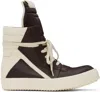 Rick Owens Geobasket Sneaker In 1411 Mahogany/milk