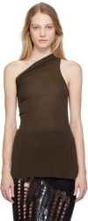 Rick Owens Brown Athena Tank Top In 04 Brown