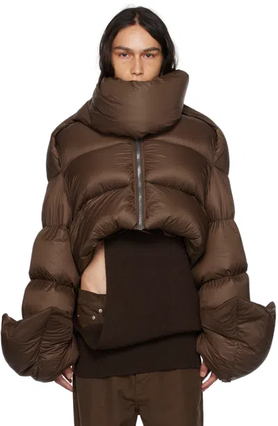 Rick Owens Brown Babel Mountain Down Jacket In 04 Brown