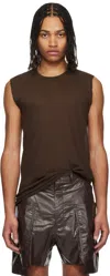 Rick Owens Brown Basic Sl Tank Top In 14 Mahogany