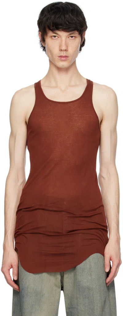 Rick Owens Brown Basic Tank Top In 73 Henna
