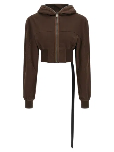 Rick Owens Brown Collage Gimp Hoodie