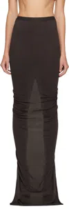 Rick Owens Brown Concordians Eva Maxi Skirt In Brown