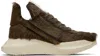 Rick Owens Brown Concordians Geth Runner Sneakers In Brown