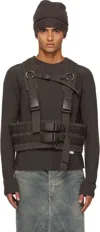 Rick Owens Brown Concordians Harness Vest In Brown