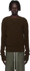 Rick Owens Brown Concordians Headon Pull Sweater In Green